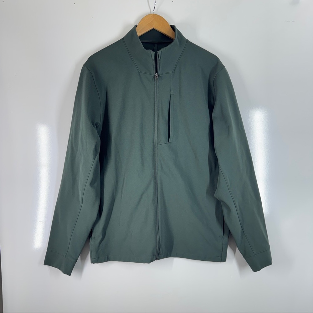 Lululemon Men Sojourn Jacket Green Performance Zip Jacket XXL Travel Athleisure - Picture 2 of 12